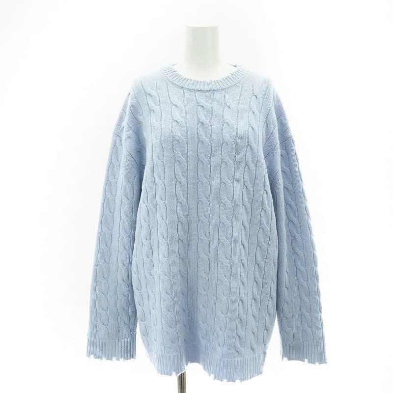 šۥޥǥ֥롼 MADISONBLUE 22AW CRASHED CABLE KNIT PULLOVER 롼ͥå˥å  Ĺµ ߥ ֥Ԥ ᡼ù XS 忧 饤ȥ֥롼 /ES OS  ڥ٥ȥ  240209