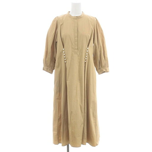 【中古】ノーリーズ Nolley's ソフィー sophi パール付き2WAYシャツワンピース ロング マキシ丈 九分袖 38 ベージュ /MI ■OS レディース 【ベクトル 古着】 240208 【中古】ノーリーズ Nolley's ソフィー sophi パール付き2WAYシャツワンピース ロング マキシ丈 九分袖 38 ベージュ /MI ■OS レディース 【ベクトル 古着】 240208