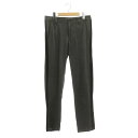【中古】ロクマルサン 603 ストレッチジャージーサイドラインパンツ テーパード ジッパーフライ 40 グレー 黒 ブラック /NR ■OS レディース 【ベク...