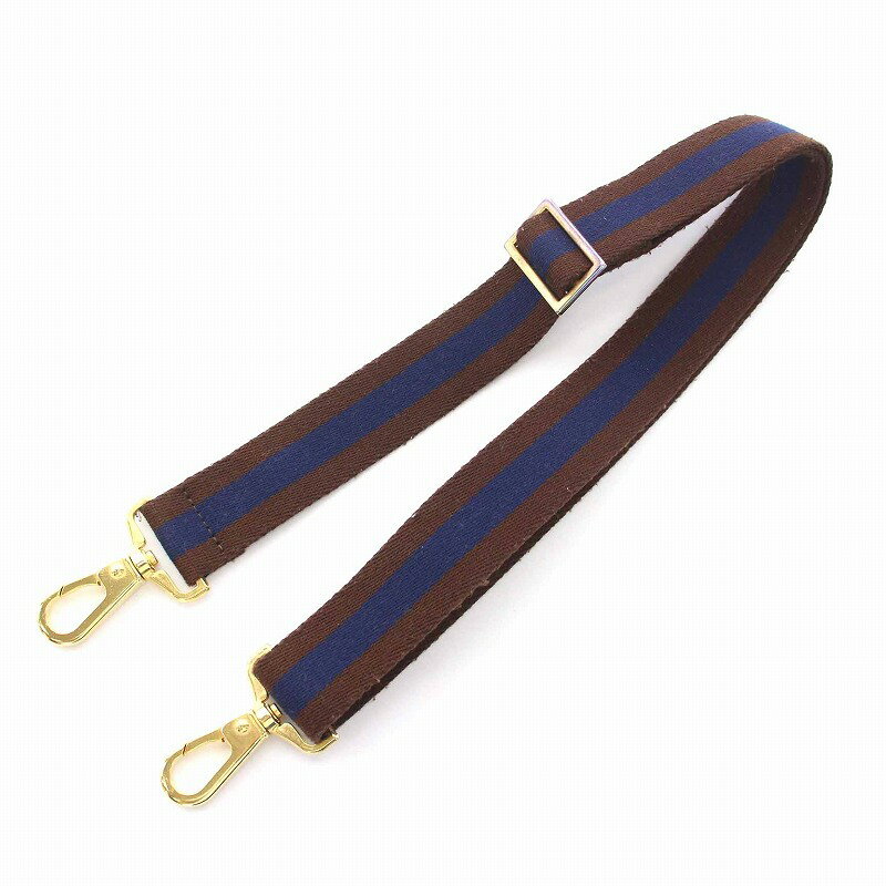 【中古】アパルトモン ドゥーズィエムクラス L'Appartement DEUXIEME CLASSE Border belt ボーダーベルト バッグストラップ 茶 ブラウン 紺 ネイビー /YM レディース 【ベクトル 古着】 240323