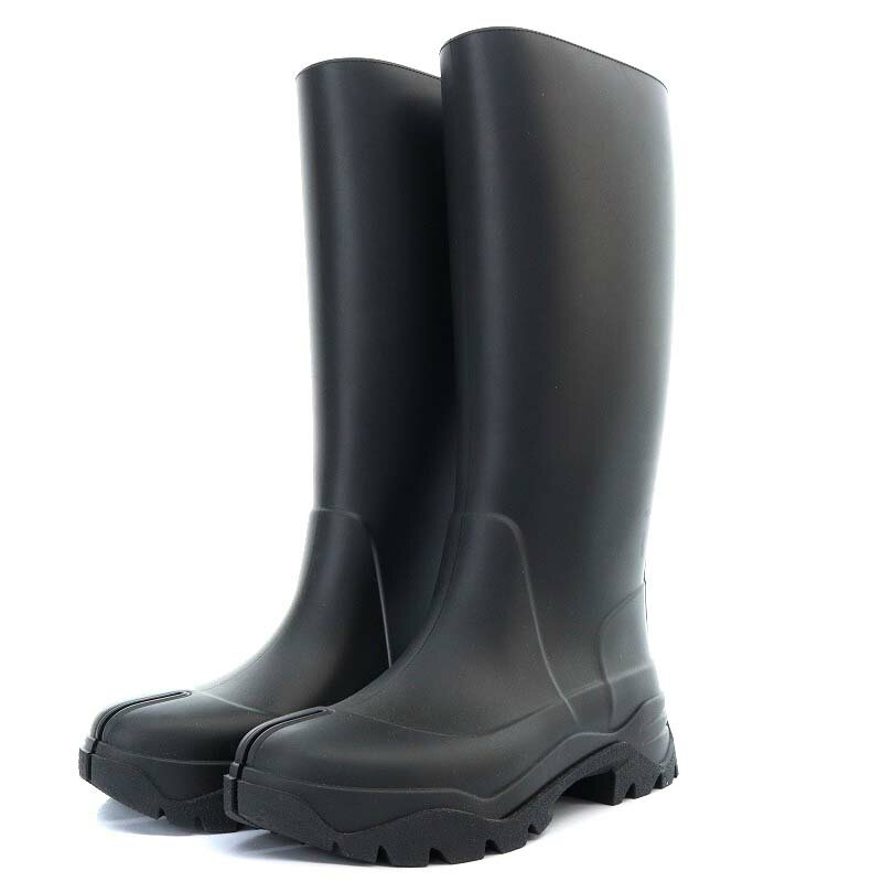 【中古】マルタンマルジェラ 22 Martin Margiela 22 メゾンマルジェラ TABI RAIN BOOT 足袋 ブーツ ロング 長靴 ラバー 37 23.5cm 黒 ブラック S58WW0159 /YO19 レディース 【ベクトル 古着】 240318