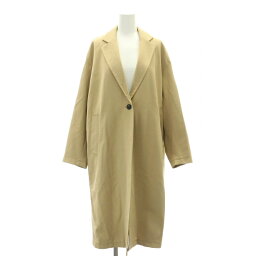 【中古】クラネ CLANE DOUBLE CROSS CHESTER COAT コート アウター ロング 1 ベージュ /CX ■OS レディース 【ベクトル 古着】 240507