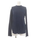 【中古】アカネウツノミヤ AKANE UTSUNOMIYA ボタンスリーブニット カットソーハイネック 長袖 38 紺 ネイビー /MF ■OS レディース 【ベクトル 古着】 240511(4)
