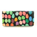 【中古】ツモリチサトキャリー tsumori chisato carry スモールマルチドット 長財布 ロングウォレット 二つ折り レザー 羊革 総柄 マルチカ...