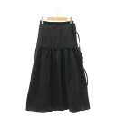 【中古】ジルバイジルスチュアート JILL by JILLSTUART 23AW リボンデザインフレアスカート ロング S 黒 ブラック /HK ■OS レディース 【ベクトル 古着】 240627(4)