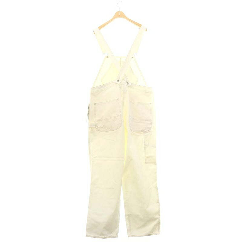 【中古】未使用品 ジョンブル JOHNBULL 22AW オーバーオール サロペット ワイド ボタンフライ コットン F オフホワイト /YQ ■OS レディース 【ベクトル 古着】 240724