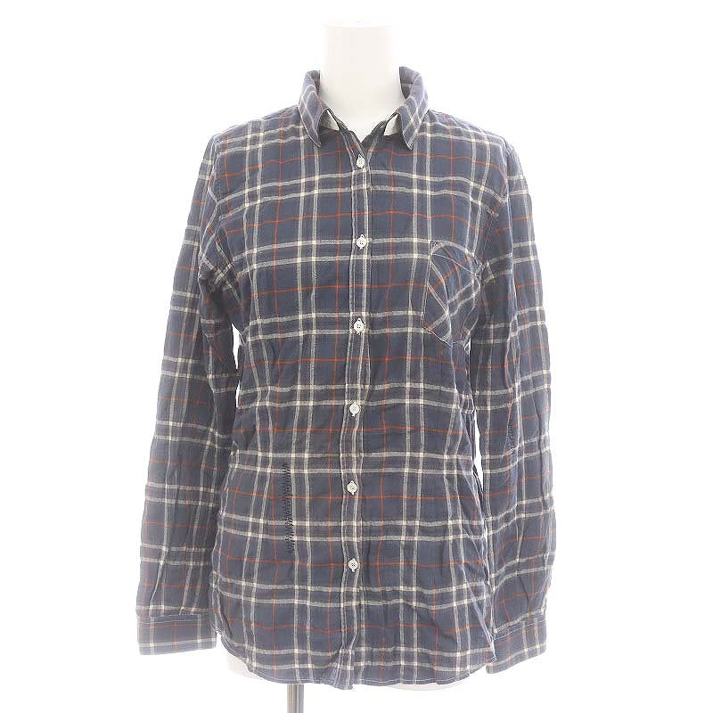 【中古】ゴールデングース GOLDEN GOOSE チェック柄長袖シャツ XXS グレー /MI ■OS ■SH レディース 【ベクトル 古着】 240725