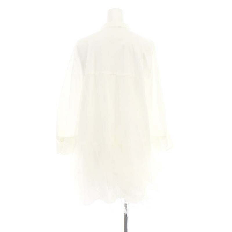 【中古】アプワイザーリッシェ Apuweiser-riche 24SS シャツチュールチュニック ブラウス 七分袖 2 白 ホワイト /DF ■OS ■SH レディース 【ベクトル 古着】 240906