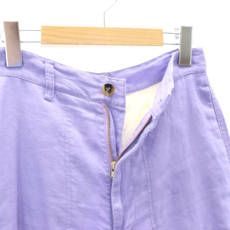 【中古】6 ROKU BEAUTY&YOUTH B&Y ロク ビューティーアンドユース AMUNZEN PANTS パンツ ストレート ジッパーフライ リネン 34 ラベンダー /NR ■OS レディース 【ベクトル 古着】 240928