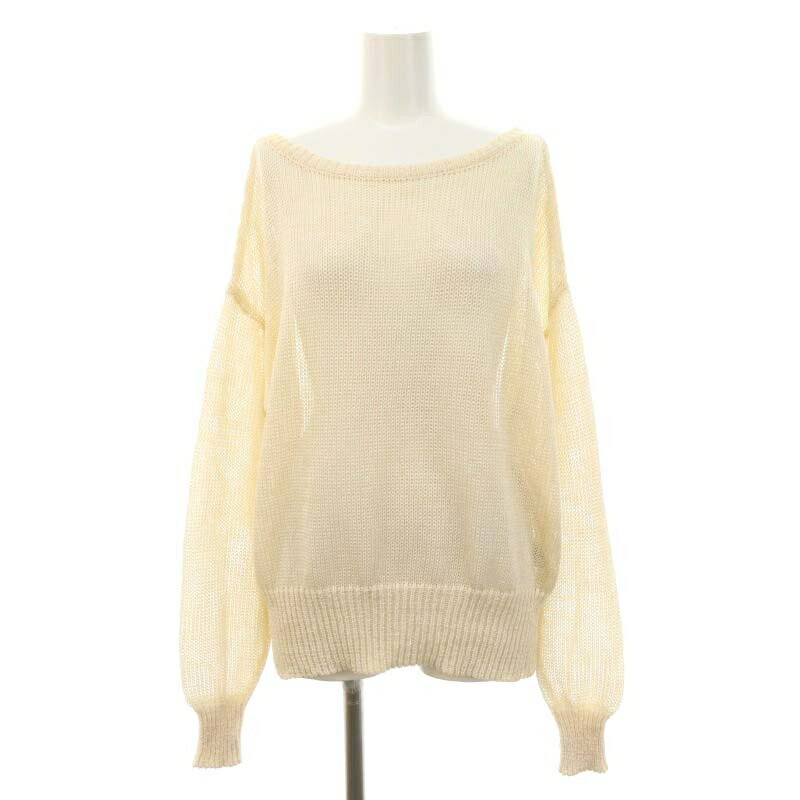 【中古】ルージュヴィフ Rouge vif サマーニット セーター 長袖 ローゲージ アイボリー /MF ■OS ■SH レ..