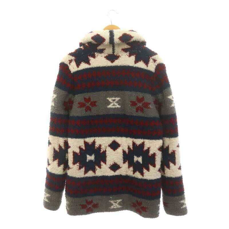 【中古】フララニ Hula Lani コンチョボタン ボアジャケット ブルゾン フロントボタン M 紺 ネイビー マルチカラー /YQ ■OS ■SH メンズ 【ベクトル 古着】 241003