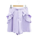 【中古】未使用品 チェスティ Chesty 23AW フリルショートパンツ ストレッチ 1 ラベンダー /MY ■OS レディース 【ベクトル 古着】 2410...