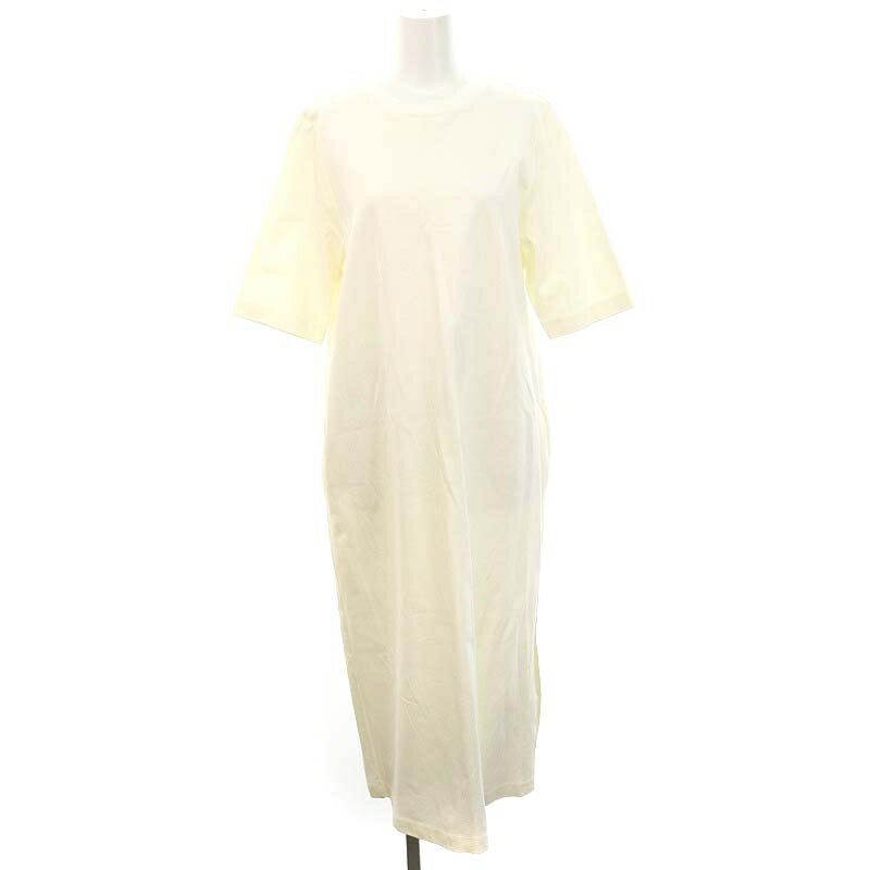 【中古】ラウンジドレス ガリャルダガランテ Loungedress GALLARDAGALANTE Tワンピース ロング マキシ 七分袖 F オフホワイト /MF ■OS ■SH レディース 【ベクトル 古着】 241017