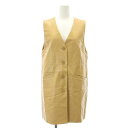 【中古】マウジー MOUSSY 22SS BUTTON FRONT F/L ベスト ジレ フェイクレザー F ベージュ /DF ■OS ■SH レディース 【ベクトル 古着】 241029(4)
