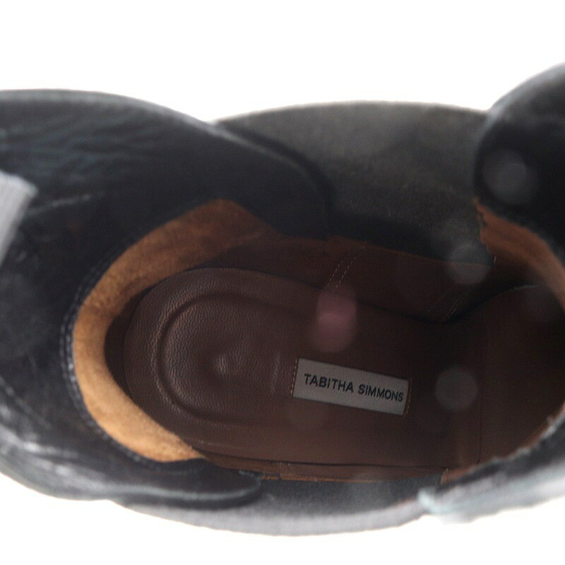 ����šۥ��ӥ������ TABITHA SIMMONS �����ɥ����֡��� ���硼�ȥ֡��� �ϥ饳 �����å������� 37 24cm �� �֥�å� /AK7 ��SH ��ǥ����� �ڥ٥��ȥ� ����� 241126