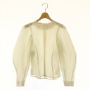 【中古】マメクロゴウチ Mame Kurogouchi Traditinal Patrern Jacquard Top トップス ブラウス プルオーバー 長袖 バルーンスリーブ ジャガード 1 オフホワイト /ES ■OS ■SH レディース 【ベクトル 古着】 241122(4)
