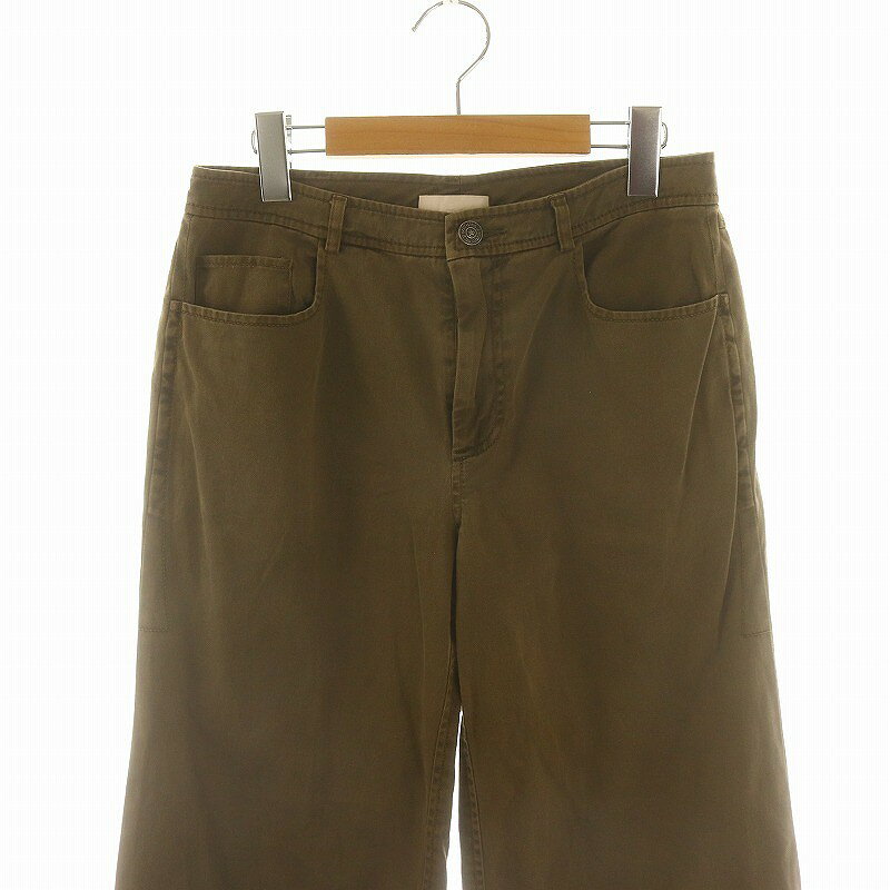 【中古】サンクアセプト Cinq A Sept パンツ フリル 2 M カーキ /KO ■OS レディース 【ベクトル 古着】 241223