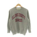 【中古】イル ワンエイティ ILL ONE EIGHTY CREW SWEAT スウェット トレーナー ロゴ 長袖 W グレー レッド /DF ■OS メンズ ...