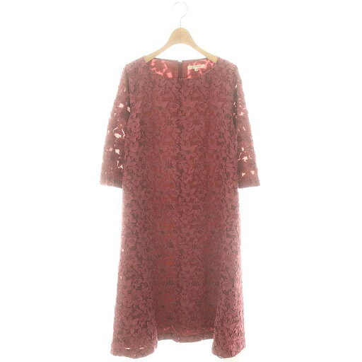 【中古】アデュートリステス ADIEU TRISTESSE 花柄 切替 七分袖 ワンピース フレア コットン 38 赤 レッド /YQ ■OS レディース 【ベクトル 古着】 250217 【中古】アデュートリステス ADIEU TRISTESSE 花柄 切替 七分袖 ワンピース フレア コットン 38 赤 レッド /YQ ■OS レディース 【ベクトル 古着】 250217