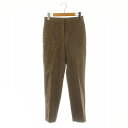【中古】未使用品 セオリーリュクス theory luxe 24AW Houndstooth Carol 2 テーパードパンツ ウール チェック 034 茶 ブラウン /MI ■OS ■SH レディース 【ベクトル 古着】 250130