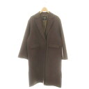 【中古】スローブ イエナ SLOBE IENA 24AW souple wool ダブルフェイスチェスターコート アウター ロング 背抜き 36 ダークブラウン /DO ■OS レディース 【ベクトル 古着】 250206