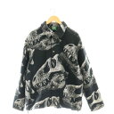 【中古】キス kith for AMNH T-Rex Coaches Jacket 恐竜コーチジャケット 総裏地 XL ブラック オフホワイト /DO ■OS ■SH メンズ 【ベクトル 古着】 250328(4)