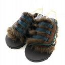 【中古】スイコック suicoke フェイクファーサンダル US7 25cm ブラウン OG-195-3/DAO-3 /TK ■OF レディース 【ベクトル 古着】 250411(4)