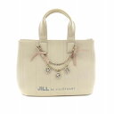 【中古】ジルバイジルスチュアート JILL by JILLSTUART ジュエルリボントート トートバッグ ハンドバッグ ジュエル 装飾 リボン キャンバス グ...