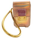 【中古】ランバン LANVIN パーティーバッグ ポーチ ピンク ゴールド色 /YO5 レディース 【ベクトル 古着】 250405