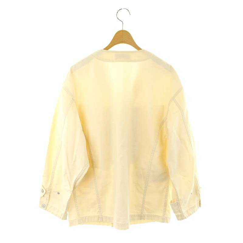 【中古】スローブ イエナ SLOBE IENA TYPE F2 ミリタリージャケット ノーカラー F アイボリー /MI ■OS レディース 【ベクトル 古着】 250326