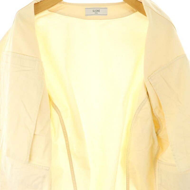 【中古】スローブ イエナ SLOBE IENA TYPE F2 ミリタリージャケット ノーカラー F アイボリー /MI ■OS レディース 【ベクトル 古着】 250326