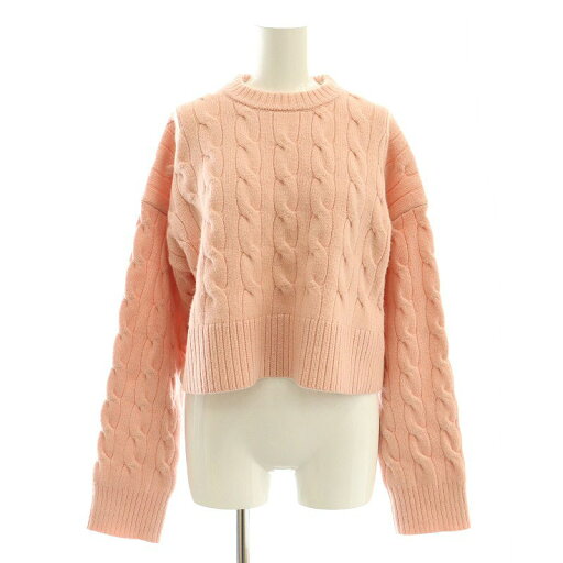 【中古】ミラオーウェン Mila Owen 23AW ウール混短丈ケーブルニットプルオーバー セーター 長袖 クルーネック 0 ピンク /AT ■OS レディース 【ベクトル 古着】 250403 【中古】ミラオーウェン Mila Owen 23AW ウール混短丈ケーブルニットプルオーバー セーター 長袖 クルーネック 0 ピンク /AT ■OS レディース 【ベクトル 古着】 250403