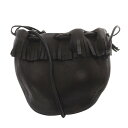 【中古】アエタ Aeta FRINGE SHOULDER POUCH XS ショルダーバッグ レザー 黒 ブラウン DA66 /SR28 レディース 【ベクトル...