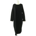 【中古】アンフィーロ UNFILO 24AW 【抗菌防臭/洗える】 マイビューティニット ワンピース ロング 長袖 XL ブラック /HK ■OS レディース 【ベクトル 古着】 250401(4)