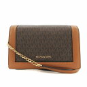【中古】マイケルコース MICHAEL KORS JET SET ジェットセット ショルダーバッグ MKシグネチャー 茶 ブラウン /UO レディース 【ベクトル 古着】 250606