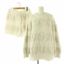 【中古】ジェラートピケ gelato pique 23AW 15th カラースプレー×ジェラート2ボーダーセットアップ ルームウェア セーター ショートパンツ ...