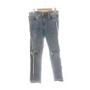 【中古】ザラ トラファルック ZARA Trafaluc collection デニムパンツ ジーンズ スリムスキニー ダメージ加工 USA0 ブルー /ES ■OS ■AX レディース 【ベクトル 古着】 250414(4)