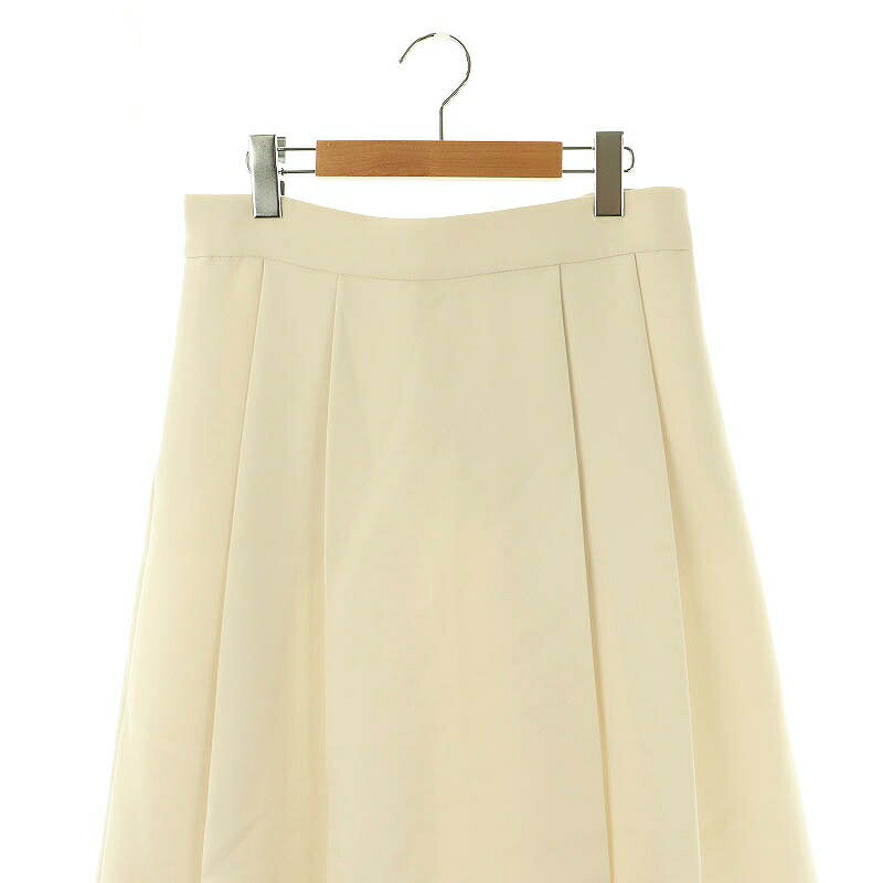 【中古】ザラ ZARA フレアスカート ロング タック USAM アイボリー /DO ■OS ■AX レディース 【ベクトル 古着】 250414