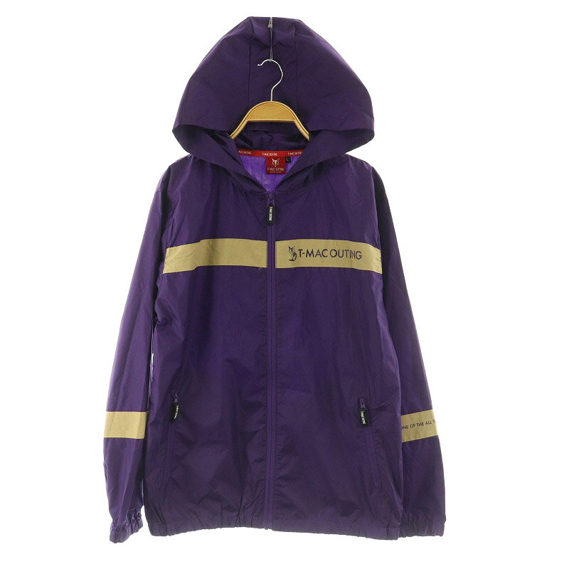 【中古】ティーマックアウティング T-MAC OUTING ジップアップパーカー ジャケット プリント L パープル /MY ■OS ■AX メンズ 【ベクトル 古着】 250417