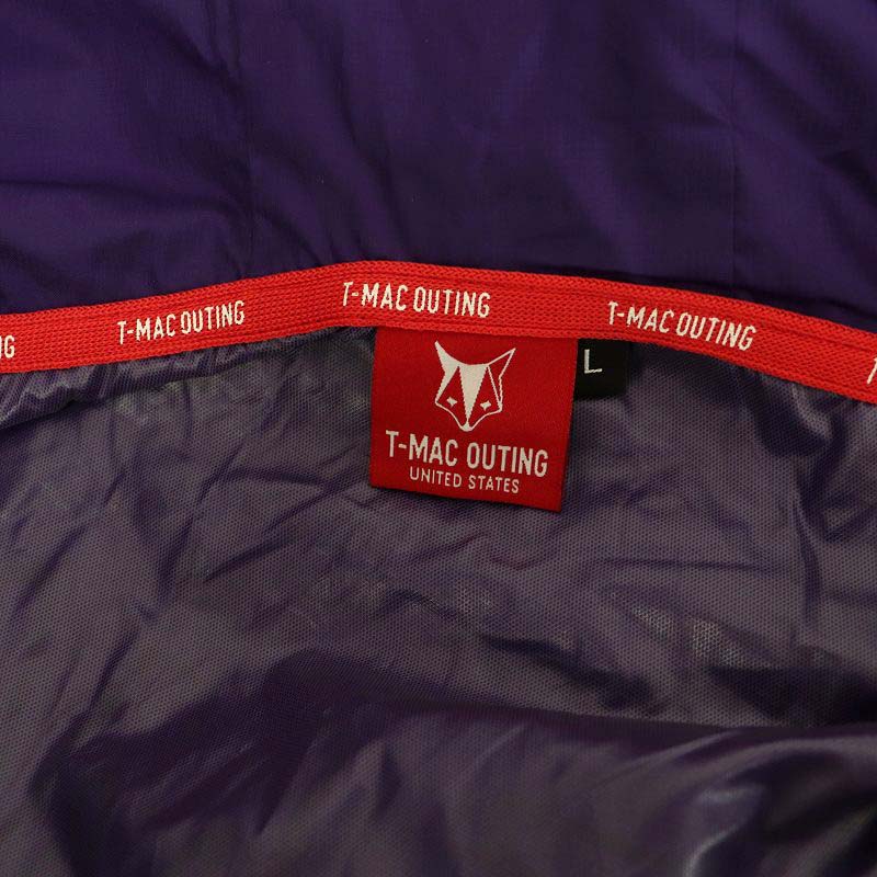 【中古】ティーマックアウティング T-MAC OUTING ジップアップパーカー ジャケット プリント L パープル /MY ■OS ■AX メンズ 【ベクトル 古着】 250417