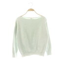 【中古】オペークドットクリップ OPAQUE.CLIP ニット カットソー プルオーバー 長袖 M ミント /DF ■OS ■GY39 ■AX レディース 【ベ...