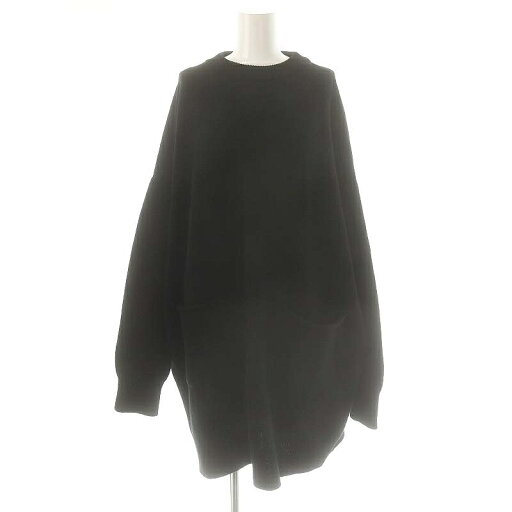 【中古】スピック&スパン Spick&Span 24AW クルーネック ワイドチュニック プルオーバーニットワンピース ひざ丈 ブラック /DF ■OS レディース 【ベクトル 古着】 250410 【中古】スピック&スパン Spick&Span 24AW クルーネック ワイドチュニック プルオーバーニットワンピース ひざ丈 ブラック /DF ■OS レディース 【ベクトル 古着】 250410