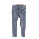 【中古】レッドカード RED CARD Anniversary 25th Crop 加工カットオフデニムパンツ ジーンズ スリム 22 青 ブルー 25406 ...