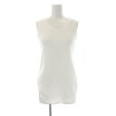 【中古】サトル ササキ SATORU SASAKI TWISTED RACER BACK TANK タンクトップ ツイスト ラウンドヘム 1 白 ホワイト /ES ■OS ■PN レディース 【ベクトル 古着】 250512