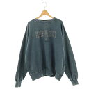 【中古】リリーブラウン Lily Brown ×ANNA SUI 25SS スウェット プルオーバー ダメージ加工 長袖 F ブルー /HK ■OS レディース...