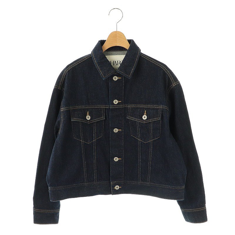 【中古】シャロル CHAROL ショートトラッカーデニムジャケット M 青 ブルー /SS ■OS レディース 【ベクトル 古着】 250410