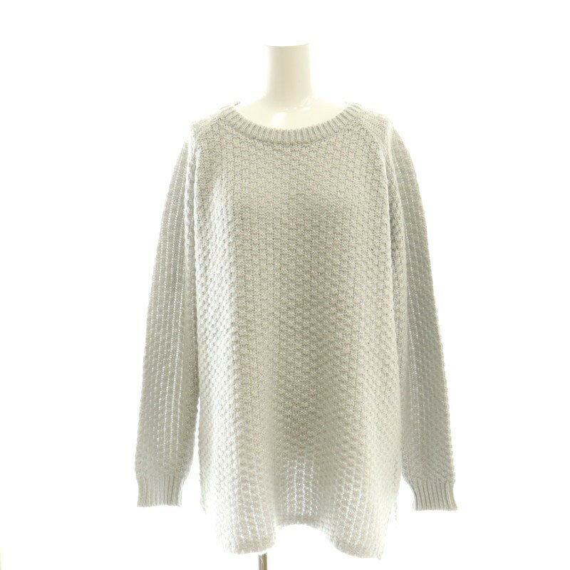 【中古】スタニングルアー STUNNING LURE ウール モヘヤ ラメ ニット セーター 長袖 F グレー /AT ■OS ..