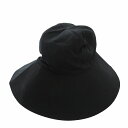 【中古】クラネ CLANE × KIJIMA TAKAYUKI WIDE BRIM COTTON ハット 帽子 0 黒 ブラック /FF レディース 【ベクトル 古着】 250711