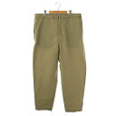 【中古】ルメール LEMAIRE CHINO PANTS BELTED CARROT PANTS チノパンツ 46 カーキ /MI ■OS ■SH メンズ 【ベ...
