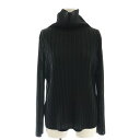 【中古】プリーツプリーズ PLEATS PLEASE プリーツ ハイネックカットソー 長袖 3 ブラック /HK ■OS レディース 【ベクトル 古着】 250422(4)